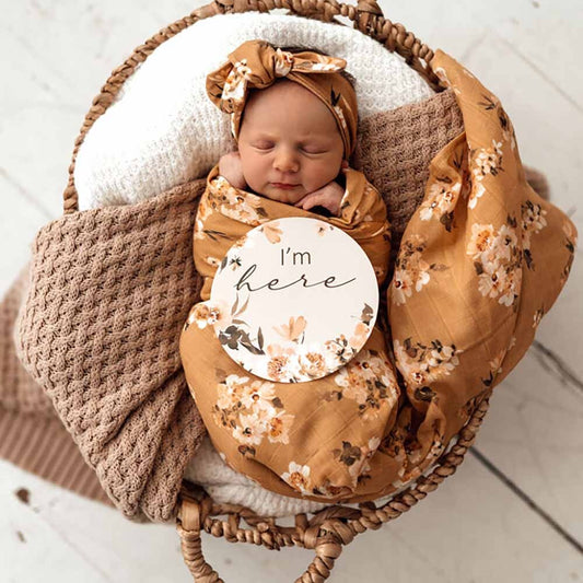 Snuggle Hunny Kids- Golden Flower Organic Muslin Wrap