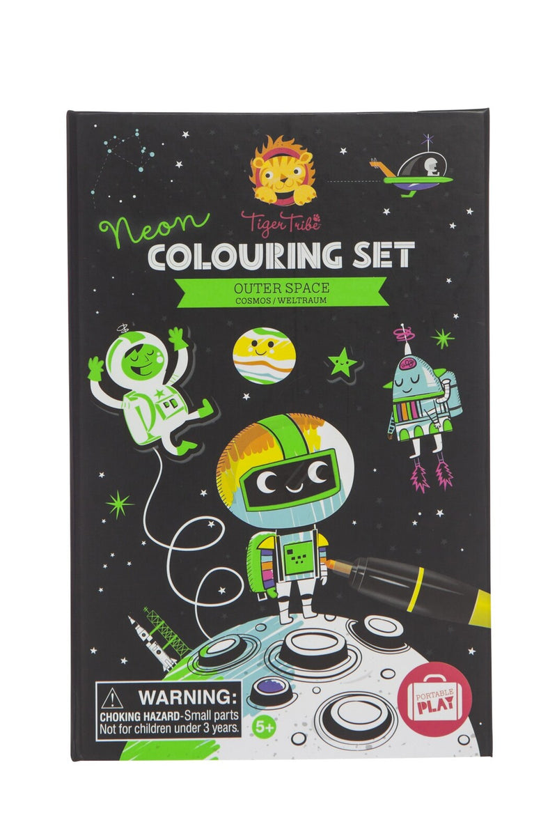 Tiger Tribe- Neon Colouring Set- Outer Space