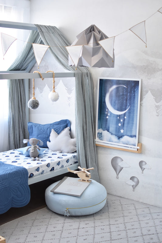 Snuggle Hunny Kids- Cloud Chaser Fitted Cot Sheet