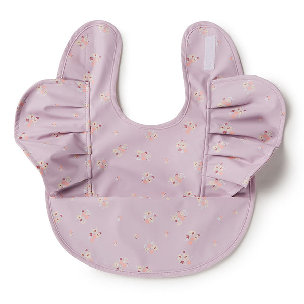 Snuggle Hunny Kids- Lilac Bloom Frill Waterproof Bib