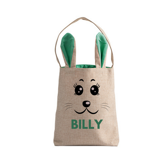 Personalised Easter Bunny Bag- Green