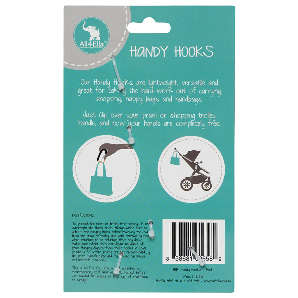 All4Ella- Handy Hooks -Black