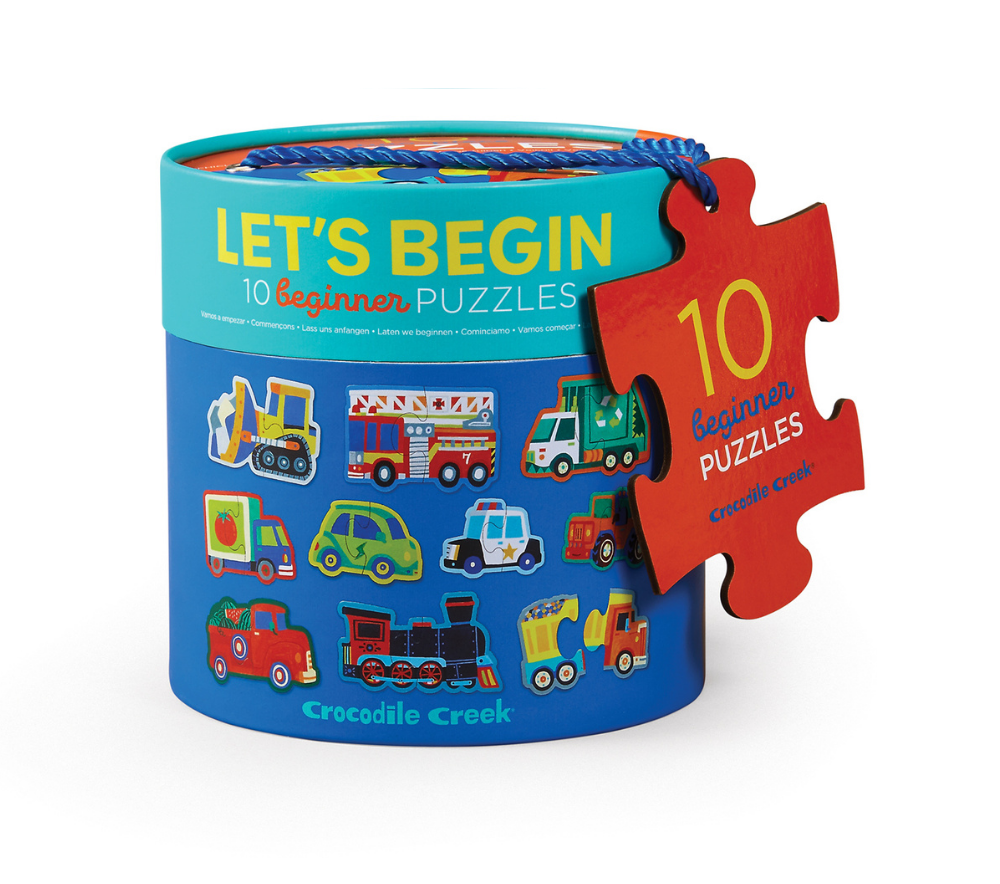 Crocodile Creek- Let's Begin 2 Piece Puzzle- Vehicles