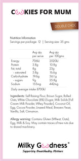 Milky Goodness- Lactation Cookies- Double Choc