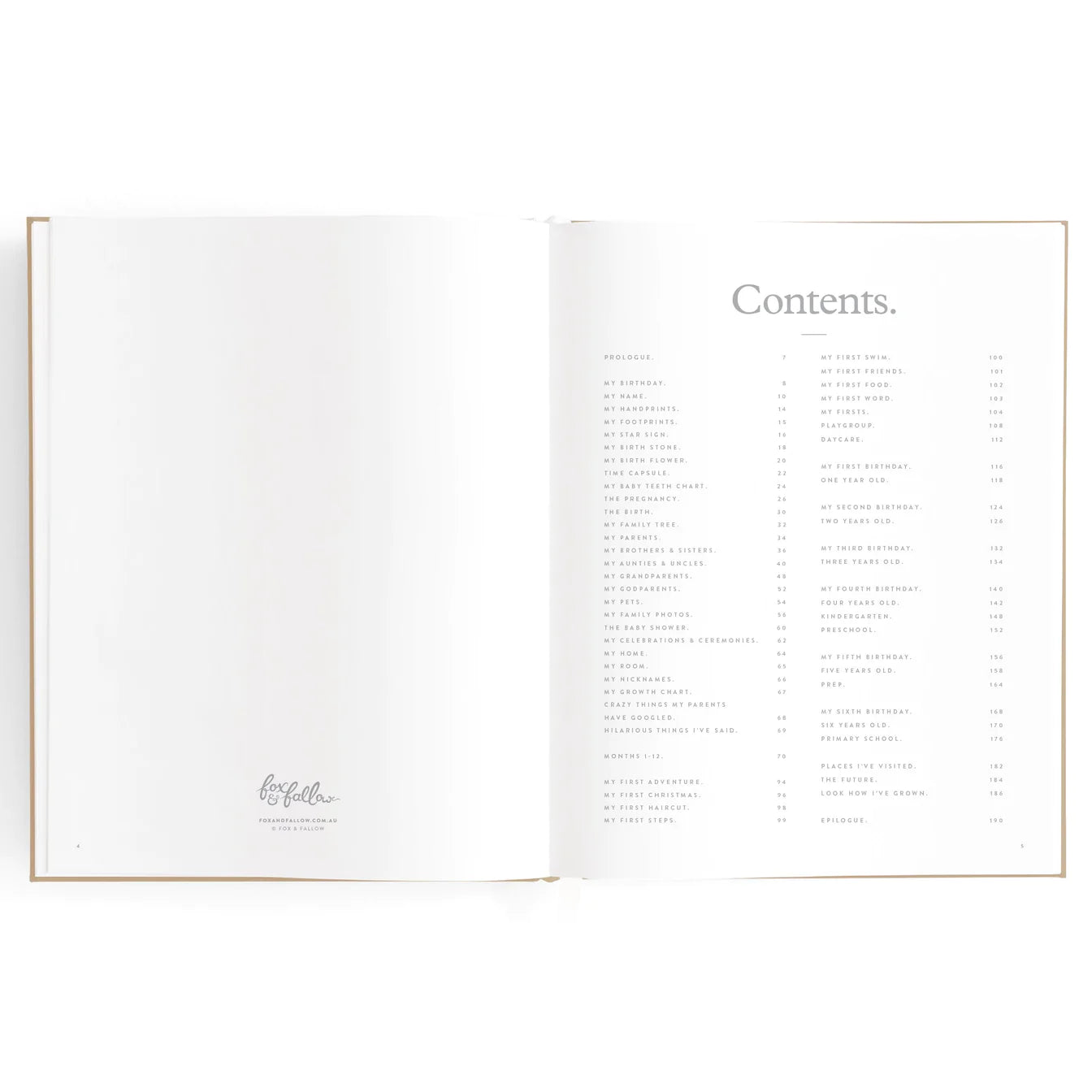 Fox & Fallow Baby Book- Biscuit