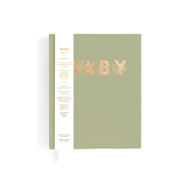 Fox & Fallow- Mini Baby Book- Sage