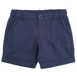 Designer Kidz- Finley Linen Shorts- Navy