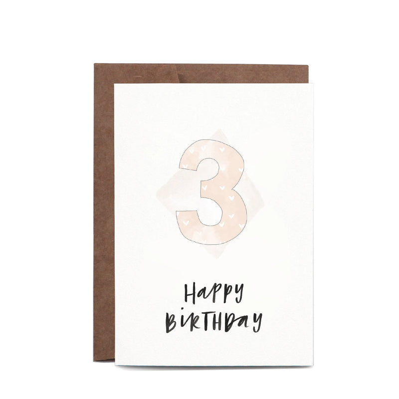 In The Daylight Greeting Cards - 3rd  Birthday Pink