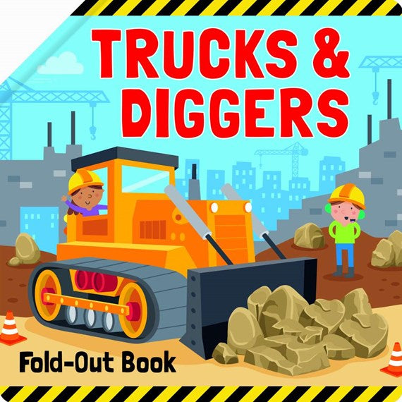 Trucks & Diggers Fold Out Book