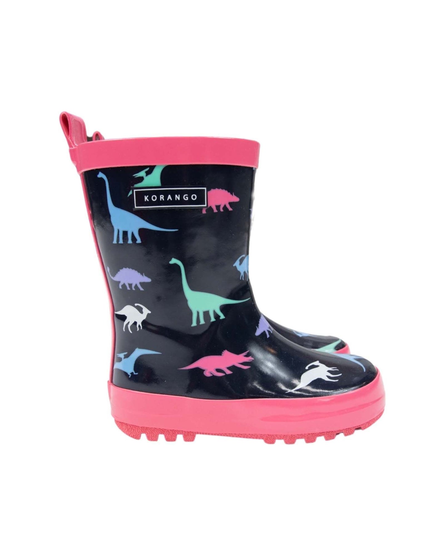 Korango- Gumboot- Navy/Pink Dino