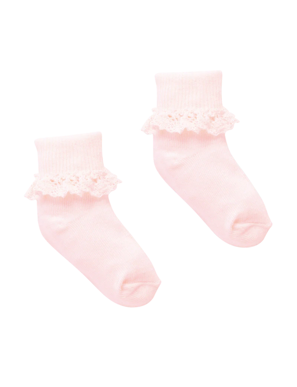 Pure Baby- Lace Socks- Pink