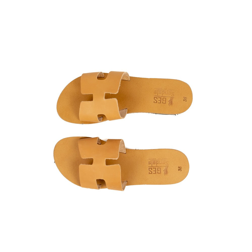 Handmade Greek Athena Ladies Sandals- Tan