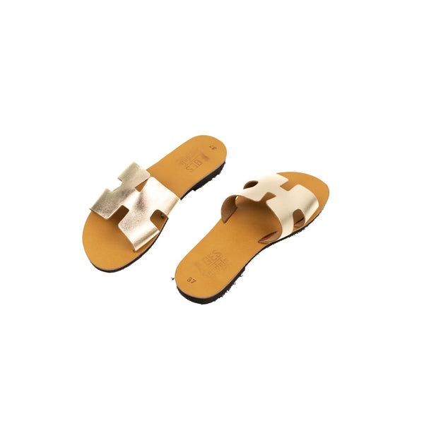 Handmade Greek Athena Ladies Sandals- Gold