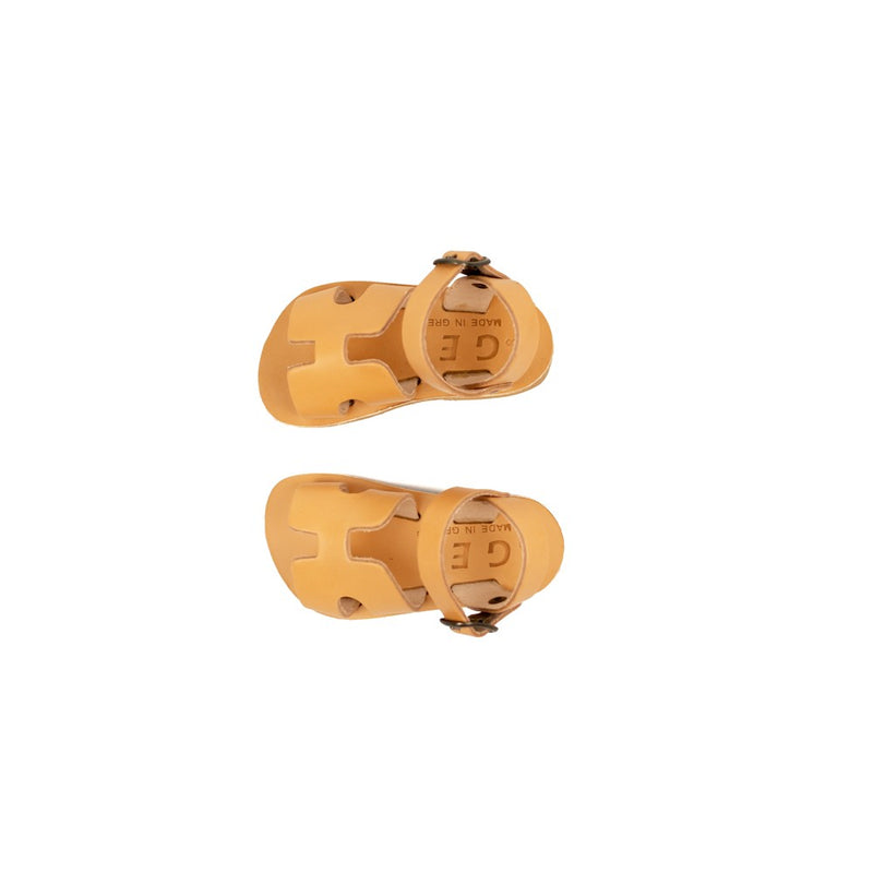 Handmade Greek Athena Kids Sandals- Tan