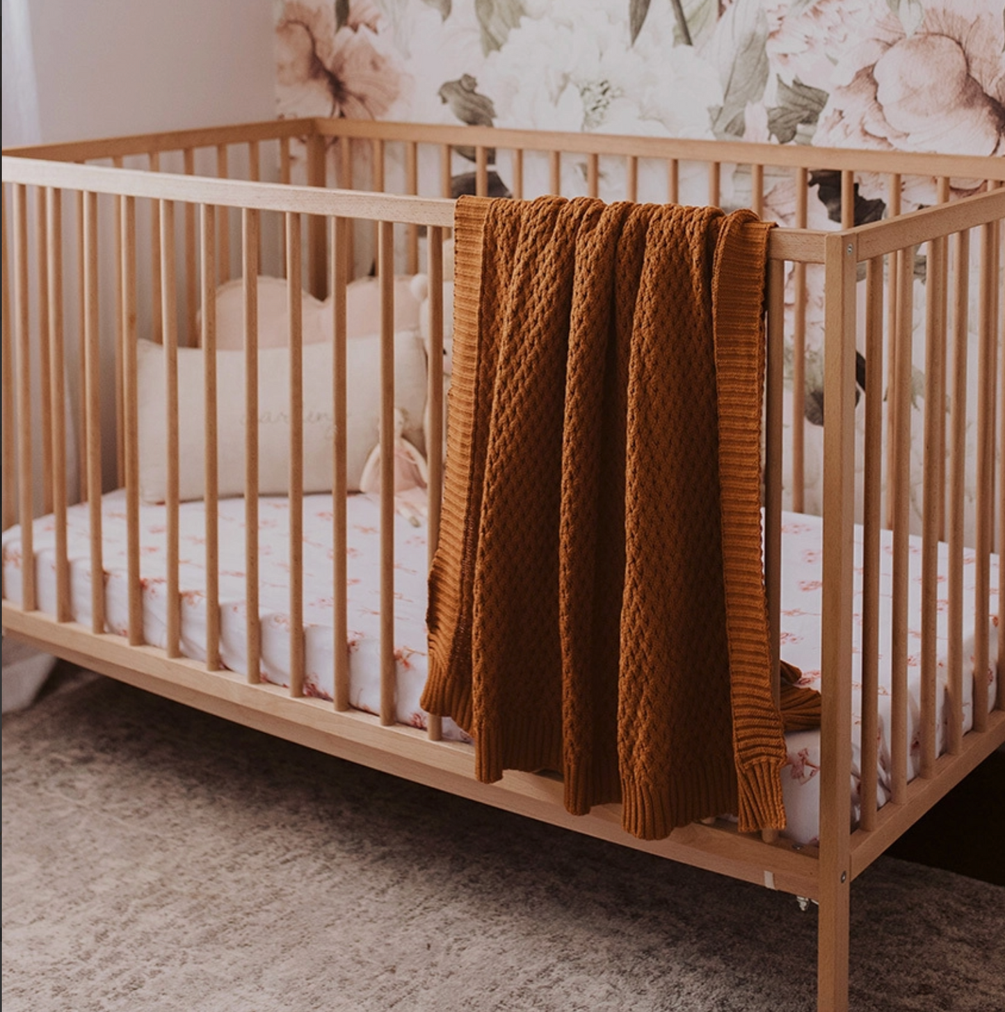 Snuggle Hunny Kids- Bronze Diamond Knit Baby Blanket