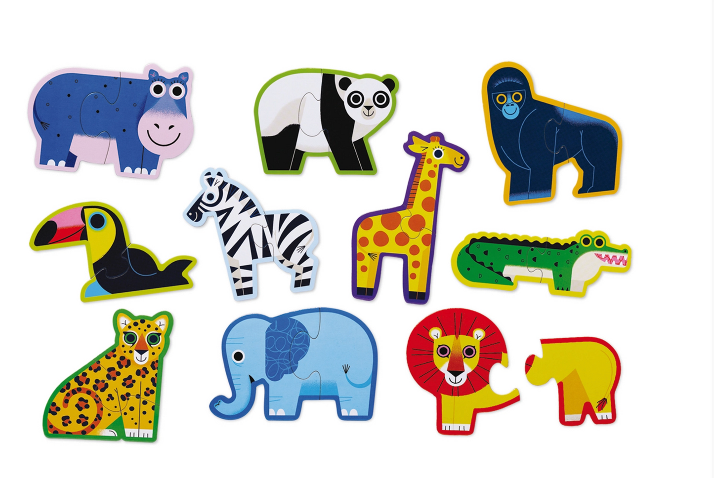 Crocodile Creek- Let's Begin 2 Piece Puzzle- Jungle