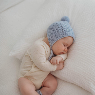 Snuggle Hunny Kids- Blue Bonnet  & Bootie Set