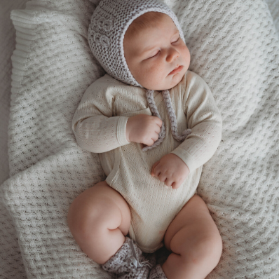 Snuggle Hunny Kids- Grey Bonnet  & Bootie Set