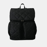 Oi Oi- Quilted Nylon Nappy Backpack- Black