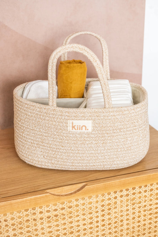 Kiin Baby- Cotton Rope Nappy Caddy Organiser