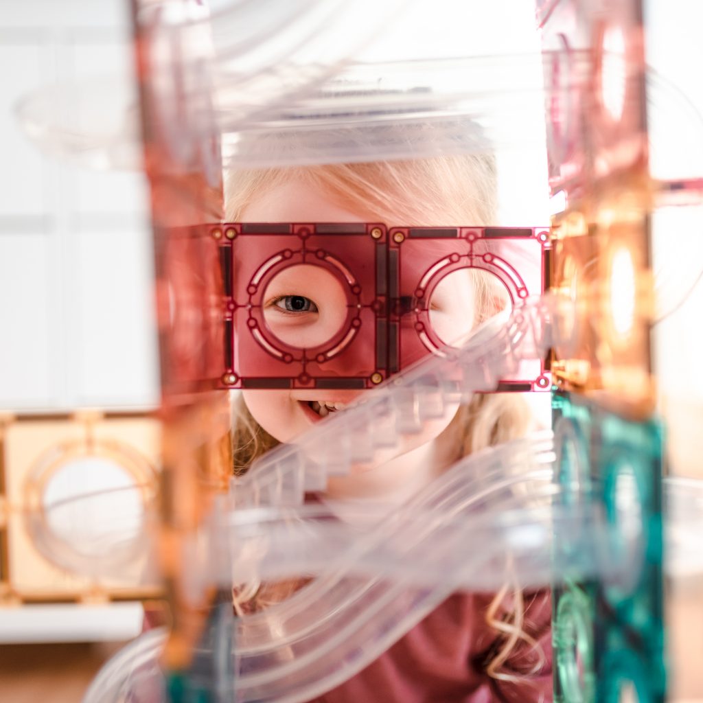 Connetix Tiles- Pastel Rainbow Ball Run 106 Piece