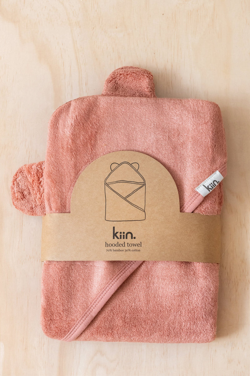 Kiin Baby- Hooded Towel- Blush