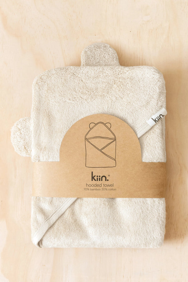 Kiin Baby- Hooded Towel- Ivory