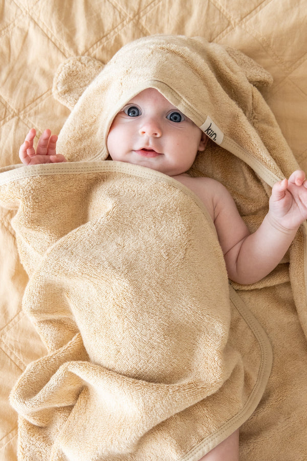 Kiin Baby- Hooded Towel- Oat