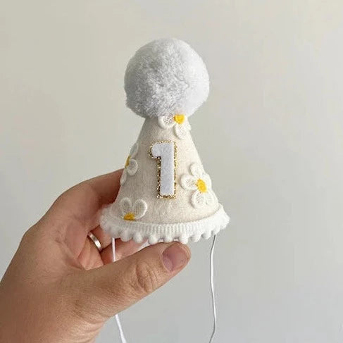 Party Hat- Nude Boho Daisies