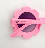 Light and Moon- Flower Sunglasses-Hot Pink