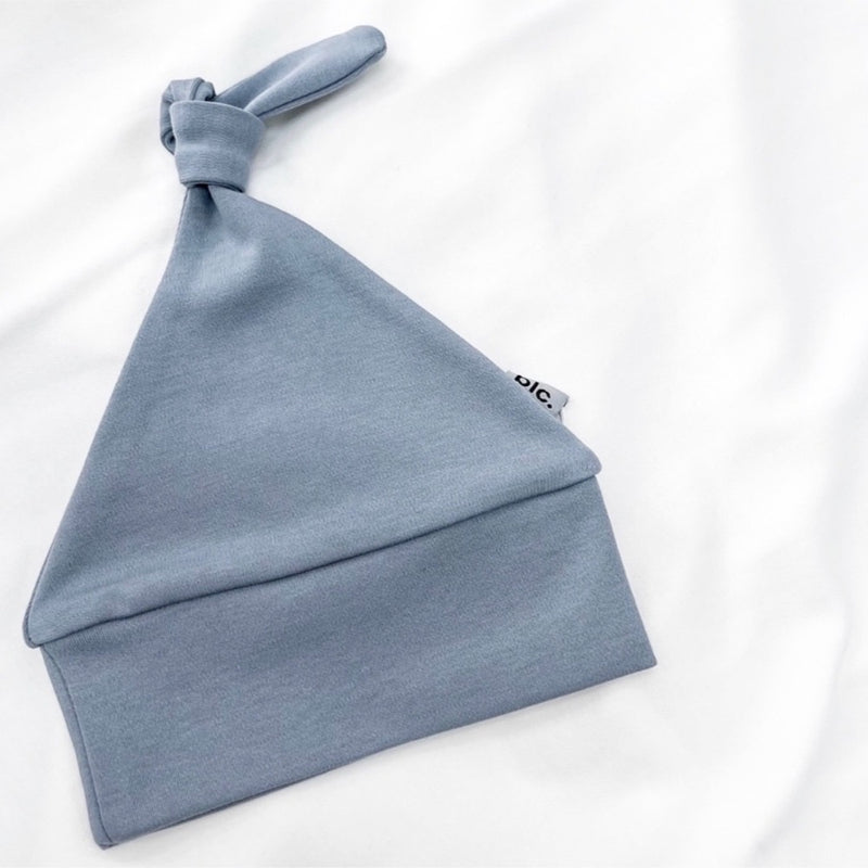 Basic Label Co- Knotted Beanie - Dusty Blue