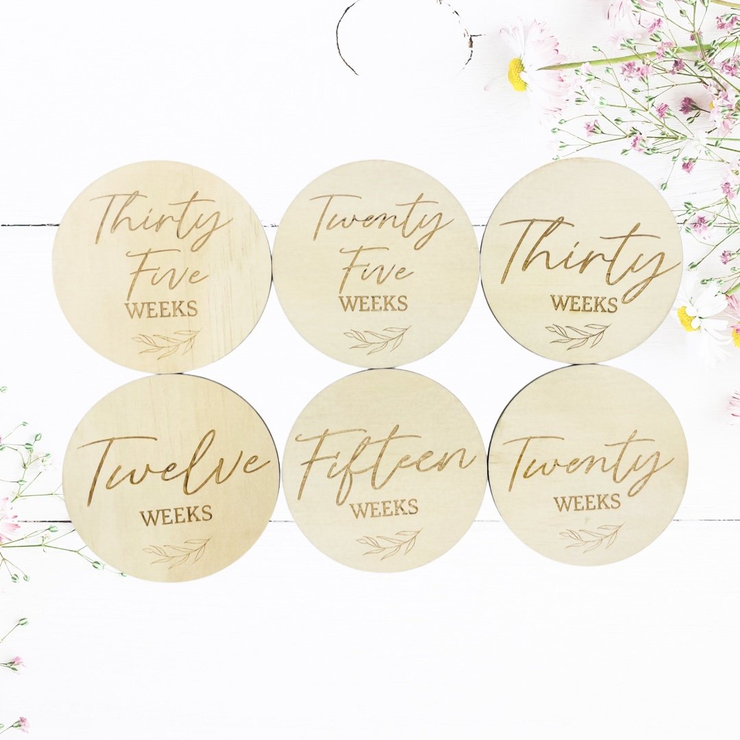 Timber Tinkers- Pregnancy Milestone Plaques