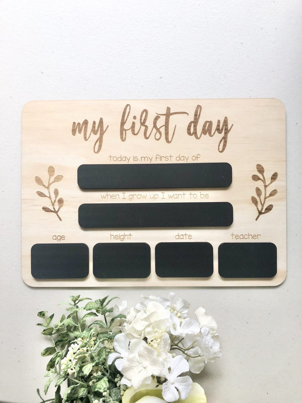 Timber Tinkers- First Day Of School Board