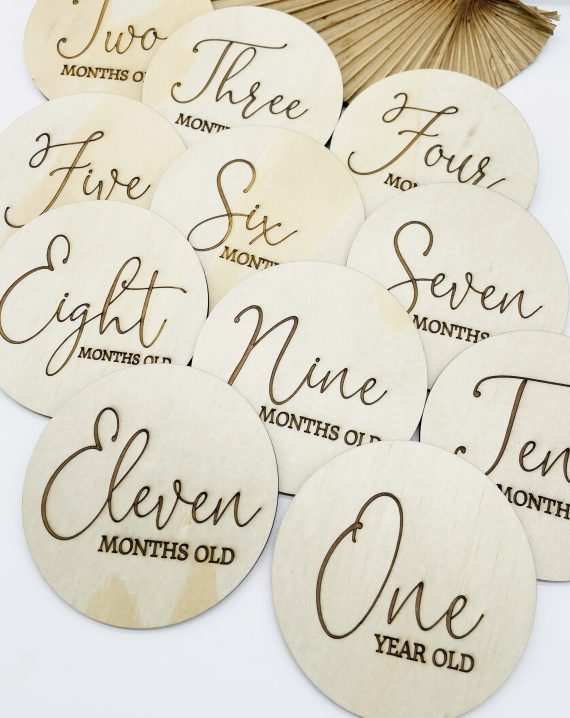 Timber Tinkers- Classic Wooden Milestone Plaques