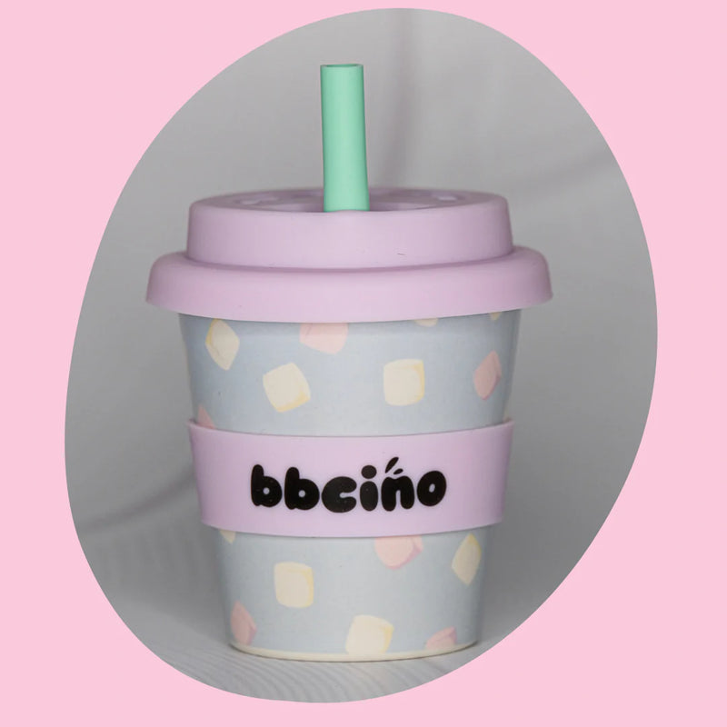 BBCino- Marsh-Mellow Babycino Cup & Straw 120mL