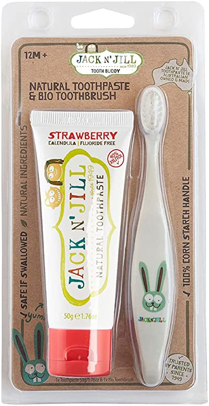 Jack N' Jill- Strawberry Toothpaste & Toothbrush Pack