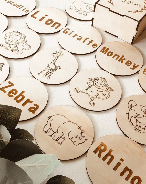 Timber Tinkers-Wooden Match Up Game- Safari