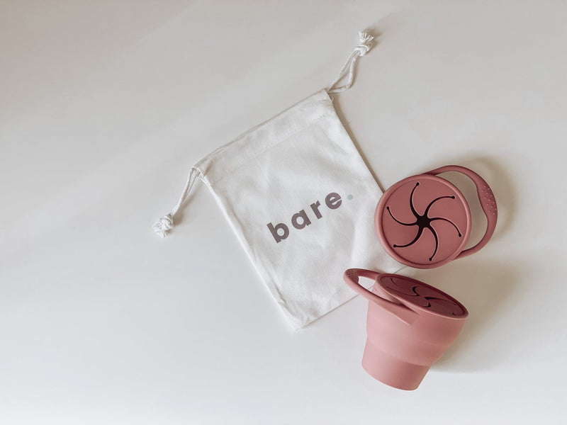 Bare.- Dusty Rose Silicone Snackie Cup