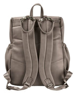 Oi Oi- Faux Leather Nappy Backpack- Taupe
