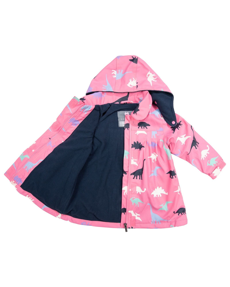 Korango- Pink Dinosaur Colour Change Raincoat